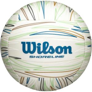 imageWILSON Shoreline Gen Green Volleyball  Official Size WhiteBlue