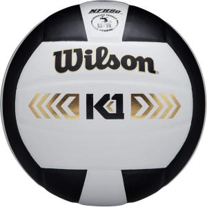 imageWILSON Indoor Game Volleyballs  Official SizeBlackWhite
