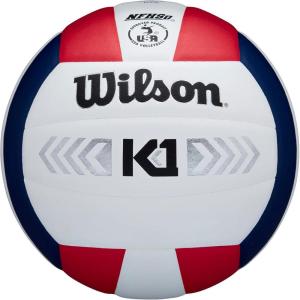imageWILSON Indoor Game Volleyballs  Official SizeRedWhiteNavy