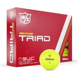 imageWilson Staff Triad Golf Ball  12 Balls Yellow
