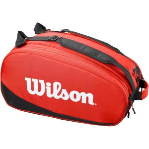 imageWILSON Tour Padel Bag  Holds up to 6 Paddles RedBlack