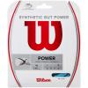 imageWILSON Synthetic Gut Power Tennis String  Set and 200m Reel 16 and 17 GaugeBright Blue