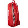 imageWILSON 2025 Super Tour Red Tennis Racket Bags  RedWhiteHolds up to 6 Rackets