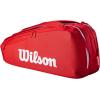 imageWILSON 2025 Super Tour Red Tennis Racket Bags  RedWhiteHolds up to 6 Rackets