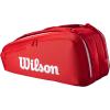 imageWILSON 2025 Super Tour Red Tennis Racket Bags  RedWhiteHolds up to 9 Rackets