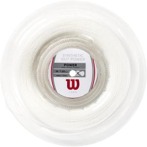 imageWILSON Synthetic Gut Power Tennis String  Set and 200m Reel 16 and 17 GaugeWhite