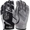 imageWilson NFL Team Logo Stretch Fit Receiver Gloves  Adult and Youth SizesNFL
