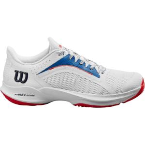 imageWILSON Mens Hurakn 20 Padel ShoesWhiteDeja Vu BlueWilson Red