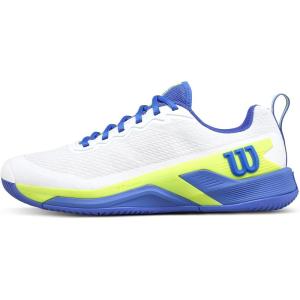 imageWILSON Mens Rush Pro 45 SneakerWhiteAmparo BlueSafety Yellow