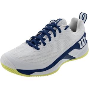 imageWILSON Mens Rush Pro 45 SneakerWhiteDeja Vu BlueSunny Lime