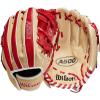 imageWILSON 2023 A500 Youth Baseball GloveBlondeRedWhite