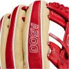 imageWILSON 2023 A500 Youth Baseball GloveBlondeRedWhite