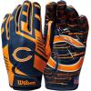 imageWILSON NFL Stretch Fit Football Gloves  Youth and Adult SizesChicago Bears