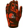 imageWILSON NFL Stretch Fit Football Gloves  Youth and Adult SizesCleveland Browns