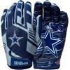 imageWILSON NFL Stretch Fit Football Gloves  Youth and Adult SizesDallas Cowboys