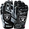 imageWILSON NFL Stretch Fit Football Gloves  Youth and Adult SizesLas Vegas Raiders