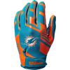 imageWILSON NFL Stretch Fit Football Gloves  Youth and Adult SizesMiami Dolphins