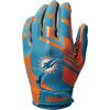 imageWILSON NFL Stretch Fit Football Gloves  Youth and Adult SizesMiami Dolphins