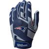 imageWILSON NFL Stretch Fit Football Gloves  Youth and Adult SizesNew England Patriots