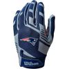 imageWILSON NFL Stretch Fit Football Gloves  Youth and Adult SizesNew England Patriots