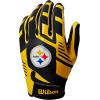 imageWILSON NFL Stretch Fit Football Gloves  Youth and Adult SizesPittsburgh Steelers