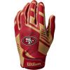 imageWILSON NFL Stretch Fit Football Gloves  Youth and Adult SizesSan Francisco 49ers
