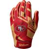 imageWILSON NFL Stretch Fit Football Gloves  Youth and Adult SizesSan Francisco 49ers