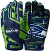 imageWILSON NFL Stretch Fit Football Gloves  Youth and Adult SizesSeattle Seahawks