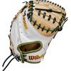 imageWilson Fall 2024 Sashel Palacios A2000 FPCM23SS 34 Fastpitch Catchers Mitt  Right Hand Throw WhiteBlondeOlive