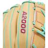 imageWilson Fall 2025 A2000 Baseball GlovesBlondeSeafoamRed