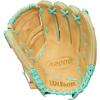 imageWilson Fall 2025 A2000 Baseball GlovesBlondeSeafoamRed