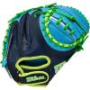 imageWilson Fall 2025 A2000 Baseball GlovesNavySky BlueNeon Green