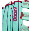 imageWilson Fall 2025 A2000 Baseball GlovesSeafoamPurpleRed