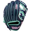 imageWilson Fall 2025 A2K Baseball GlovesNavySeafoamPink