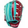 imageWilson Fall 2025 A2K Baseball GlovesTealSeafoamRed