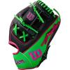 imageWilson Summer 2025 A2000 Baseball GlovesBlackNeon GreenFlamingo