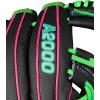 imageWilson Summer 2025 A2000 Baseball GlovesBlackNeon GreenFlamingo