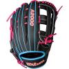 imageWilson Summer 2025 A2000 Baseball GlovesBlackSky BlueFlamingo