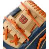 imageWilson Summer 2025 A2000 Baseball GlovesNavyBlondeOrange