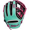 imageWilson Summer 2025 A2K Baseball GlovesBlackSeafoamFlamingo