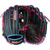 imageWilson Summer 2025 A2000 Baseball GlovesBlackSky BlueFlamingo