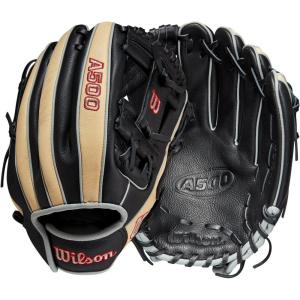 imageWILSON 2023 A500 Youth Baseball GloveBlackBlondeRed
