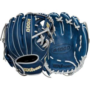 imageWILSON 2024 A1000 Infield Baseball Gloves  11quot 115quot 1175quot and 12quotNavySilverYellow