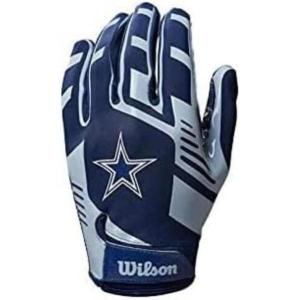 imageWILSON NFL Stretch Fit Football Gloves  Youth and Adult SizesDallas Cowboys