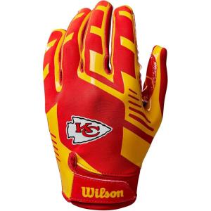 imageWILSON NFL Stretch Fit Football Gloves  Youth and Adult SizesKansas City Chiefs
