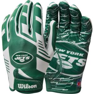 imageWILSON NFL Stretch Fit Football Gloves  Youth and Adult SizesNew York Jets