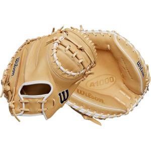 imageWilson Fall 2024 A1000 CM33 33 Baseball Catchers Mitt  BlondeBlackWhite Right Hand Throw