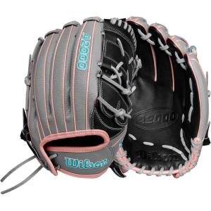 imageWilson Fall 2024 A2000 Fastpitch GlovesGreyRose GoldTeal
