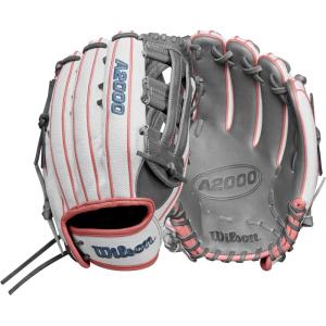 imageWilson Fall 2024 A2000 Fastpitch GlovesWhiteRose GoldGrey