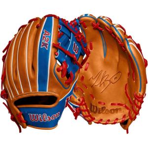imageWilson Fall 2024 A2K Baseball GlovesSaddle TanRoyalRed